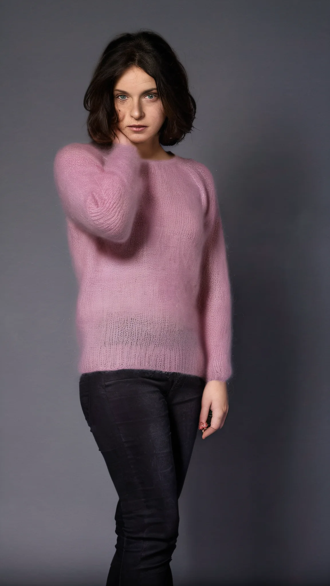 Knitting Pattern for Raglan Jumper (Top-Down) in Super Kid Mohair & Silk